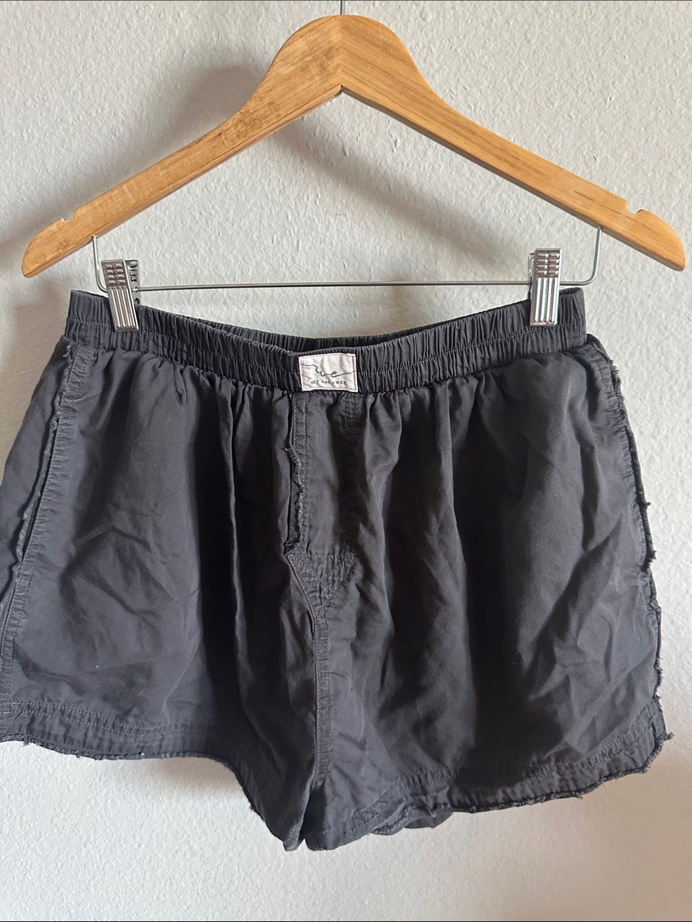 Free People Intimately Day to Day Boxer Shorts Washed Black - Picture 6 of 9